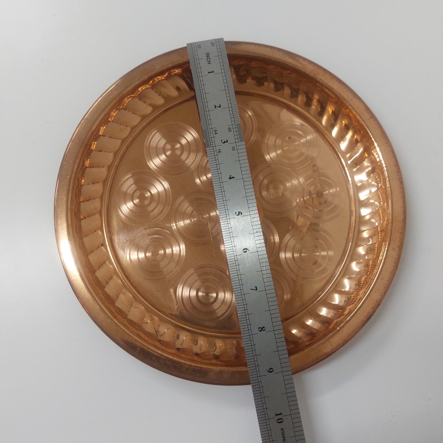 Traditional Handcrafted Copper Pooja Ring Plate