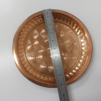 Traditional Handcrafted Copper Pooja Ring Plate