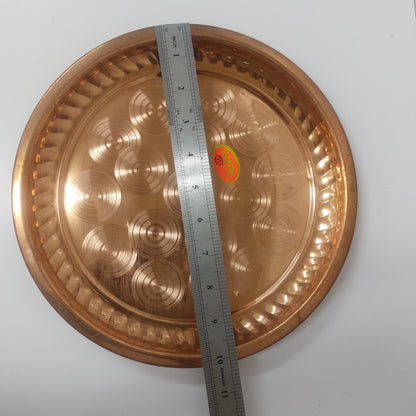 Traditional Handcrafted Copper Pooja Ring Plate