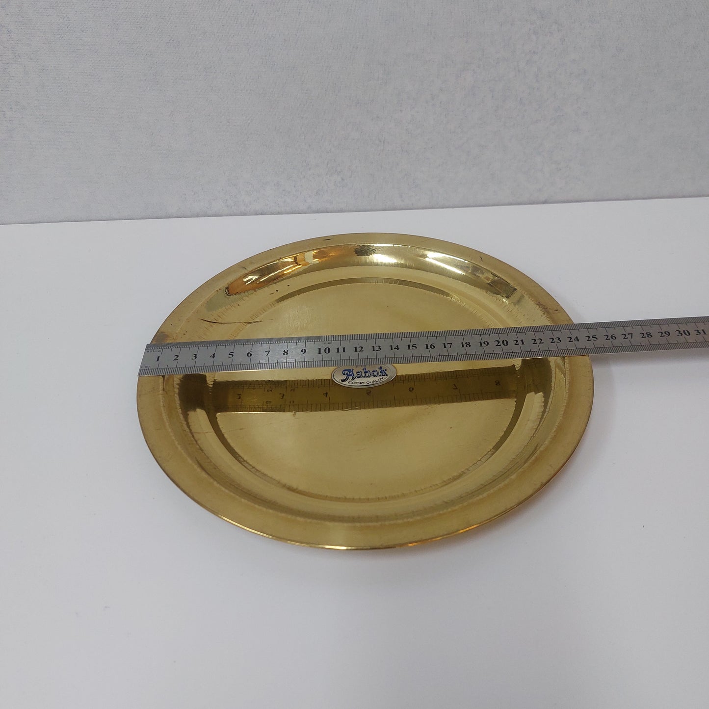 Brass Pooja Thattu / Brass Plain Plate / Brass Pooja Thali  (Round Shape).