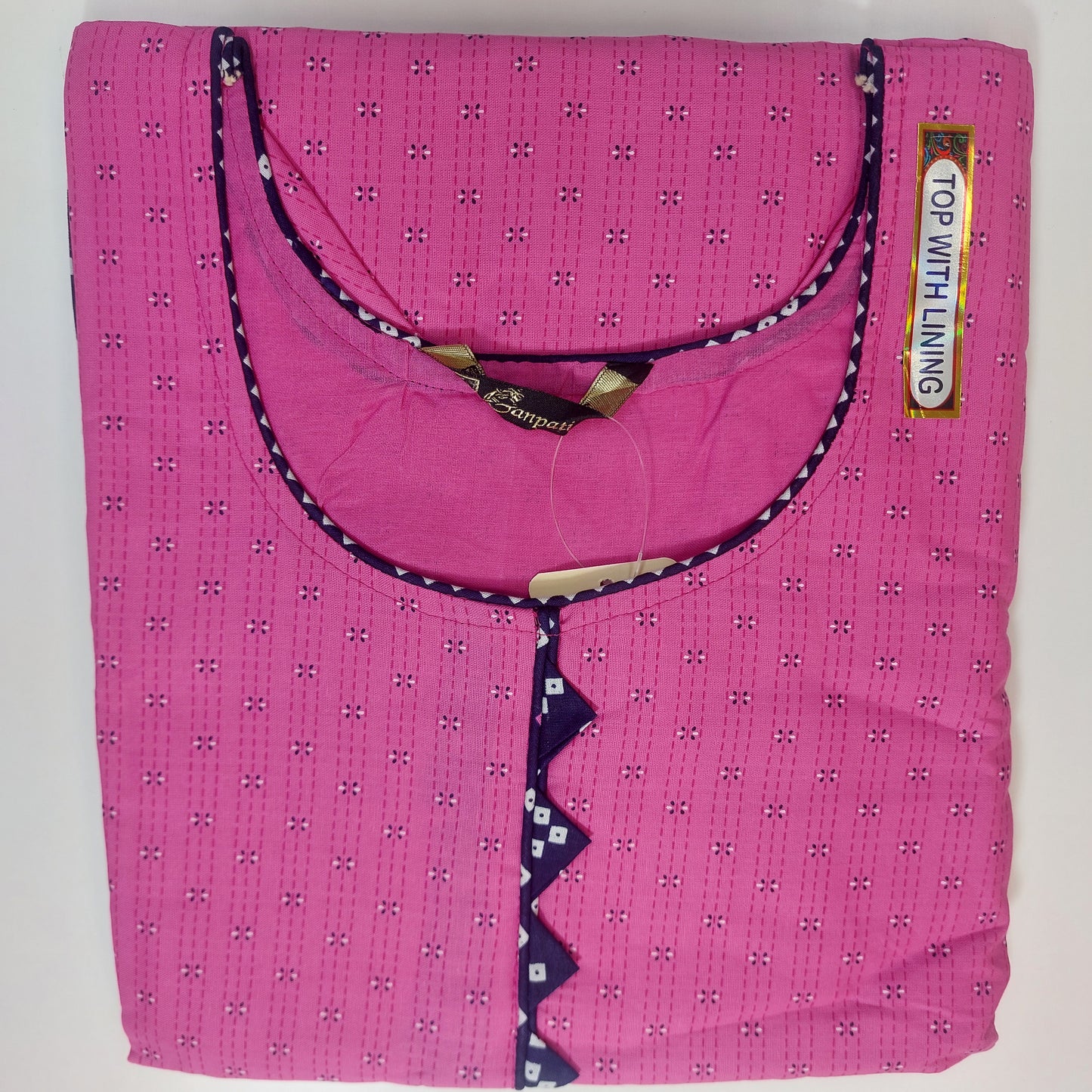 Ganpati Readymade with Lining Cotton Punjabi Siuts (Top With Lining)