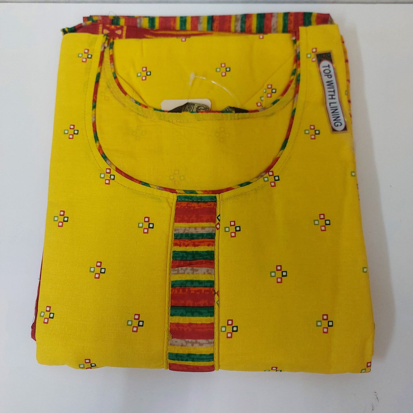 Ganpati Readymade with Lining Cotton Punjabi Siuts (Top With Lining)