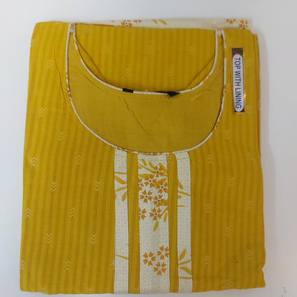 Ganpati Readymade with Lining Cotton Punjabi Siuts (Top With Lining)