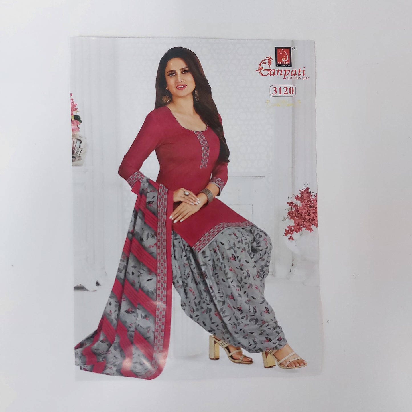 Ganpati Readymade with Lining Cotton Punjabi Siuts (Top With Lining)