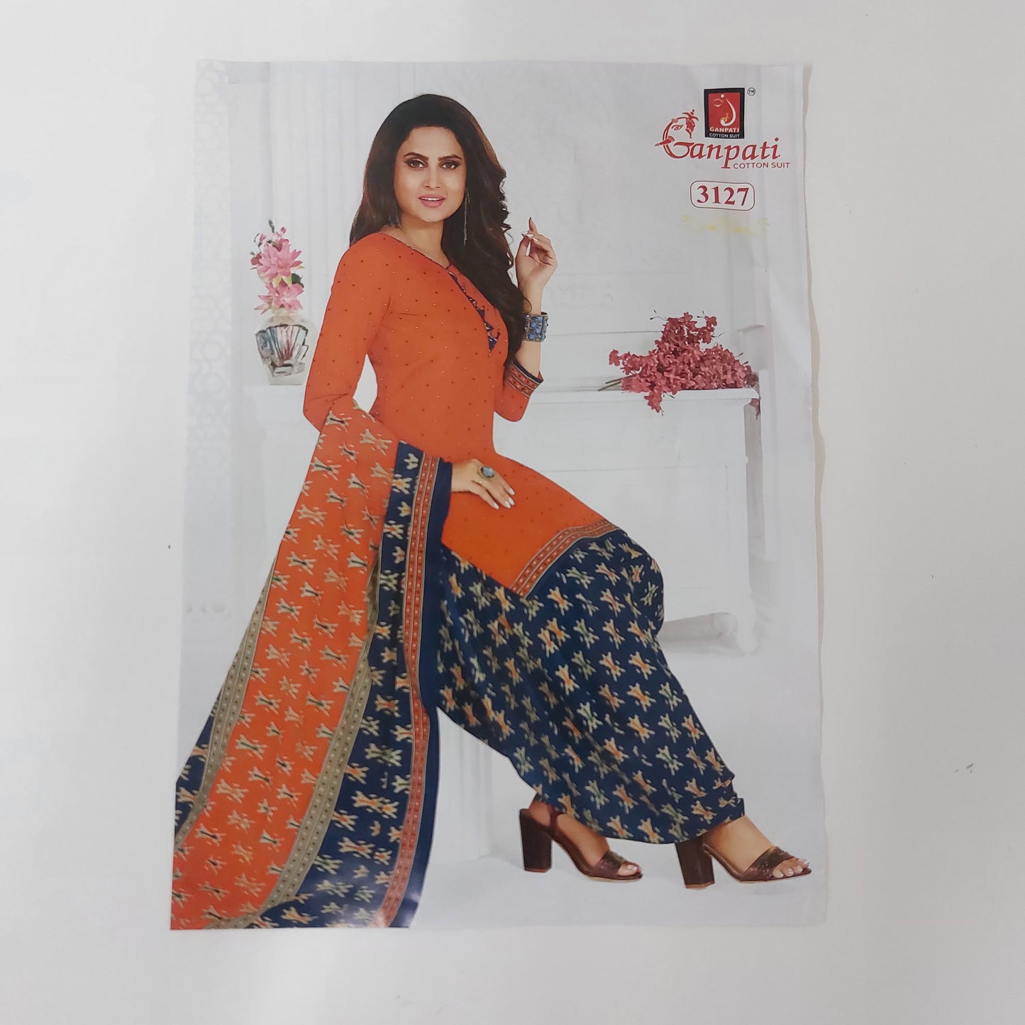Ganpati Readymade with Lining Cotton Punjabi Siuts (Top With Lining)