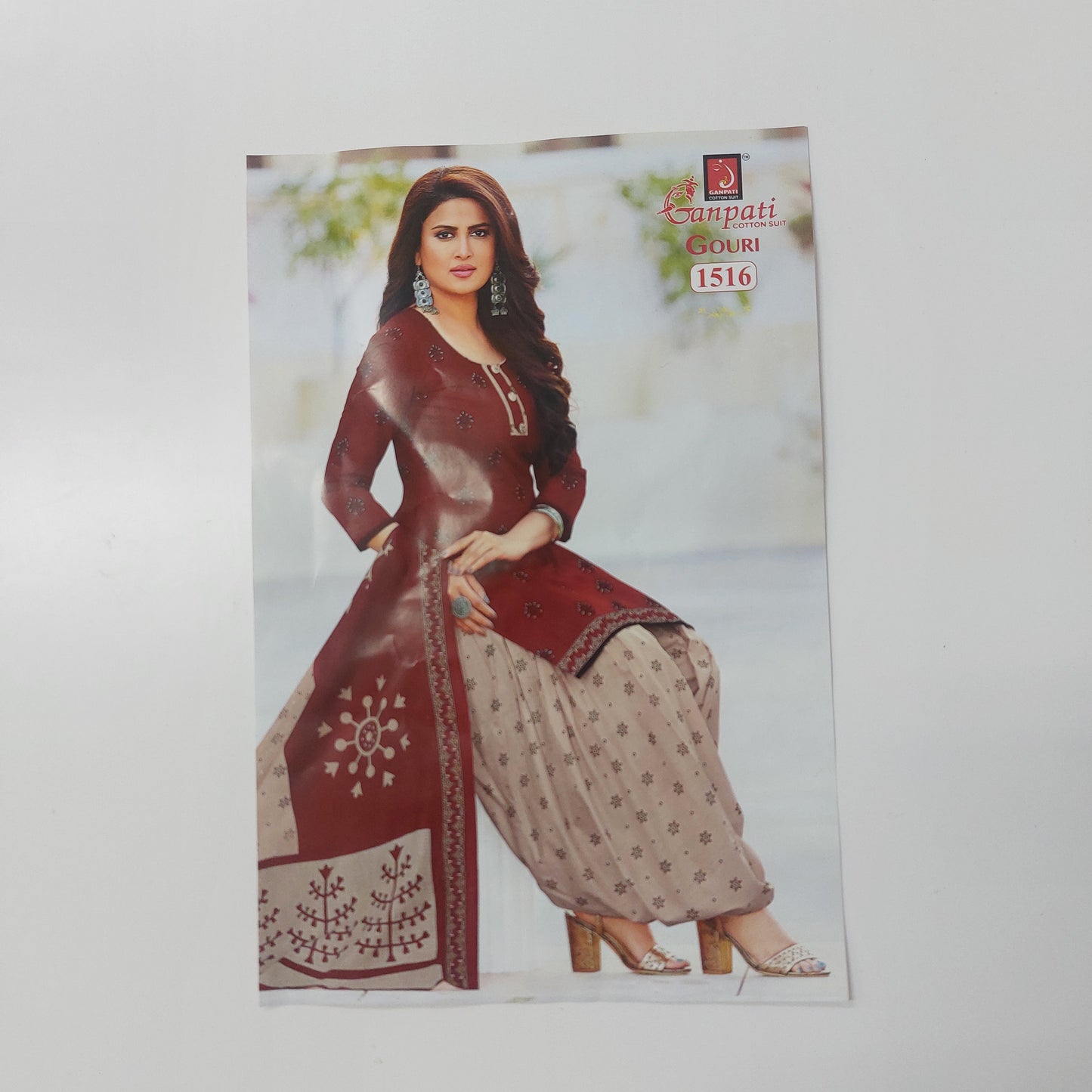 Ganpati Readymade with Lining Cotton Punjabi Siuts  (Top With Lining) Gouri