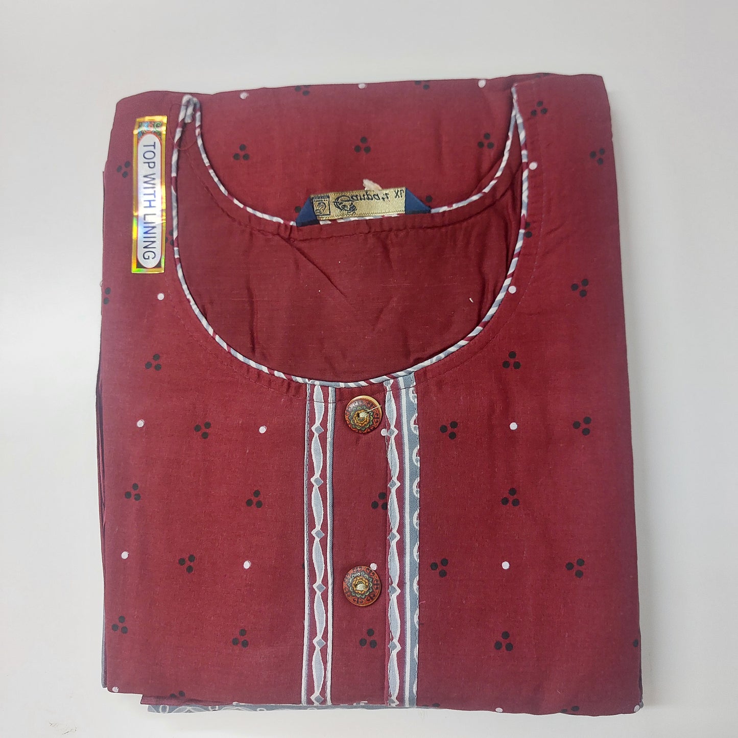 Ganpati Readymade with Lining Cotton Punjabi Siuts  (Top With Lining) Gouri
