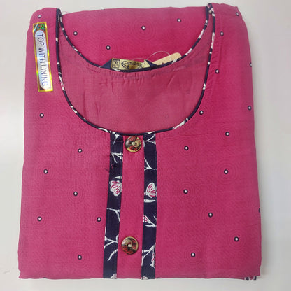 Ganpati Readymade with Lining Cotton Punjabi Siuts  (Top With Lining) Gouri