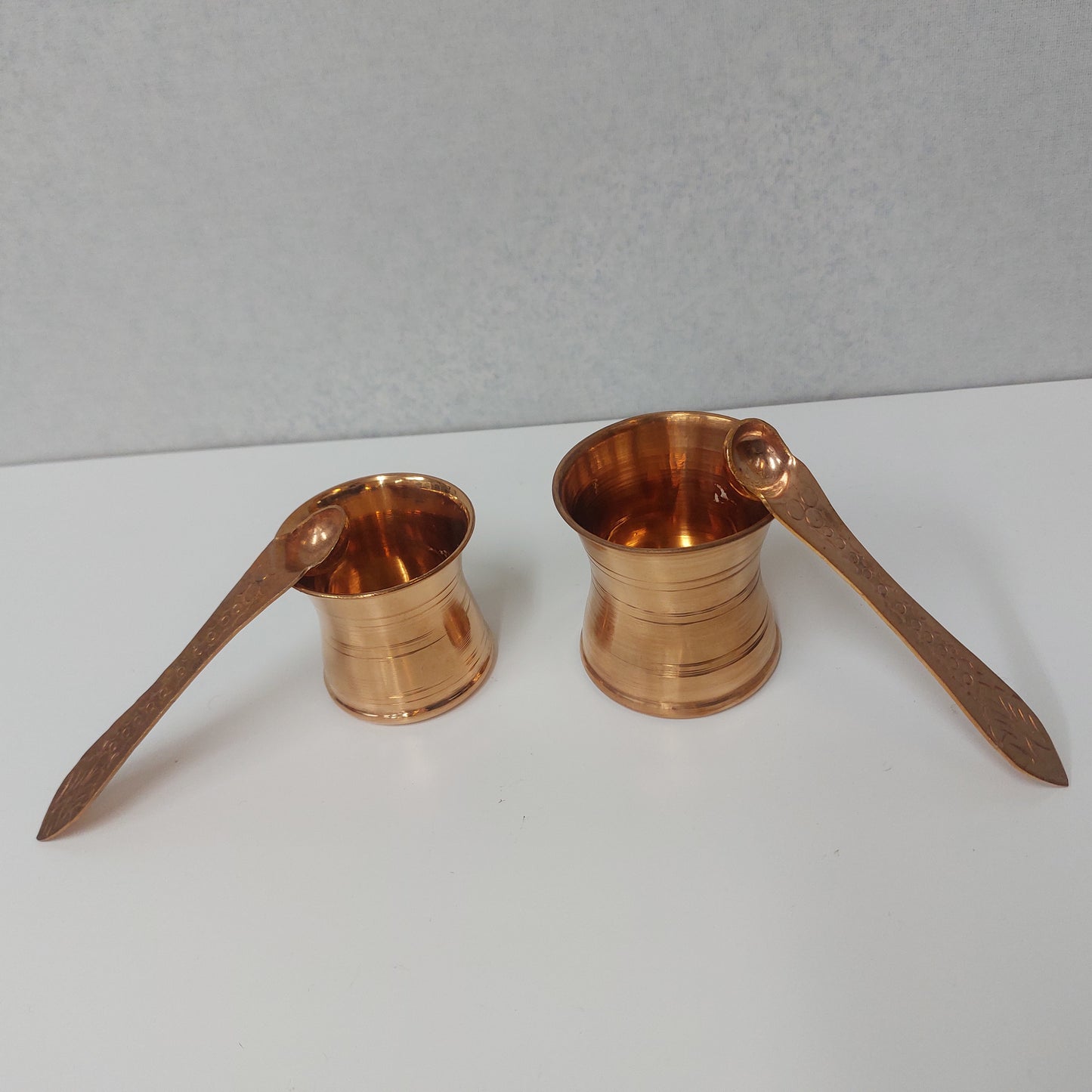 Indian Traditional Handcraft Copper Panchapatra Set