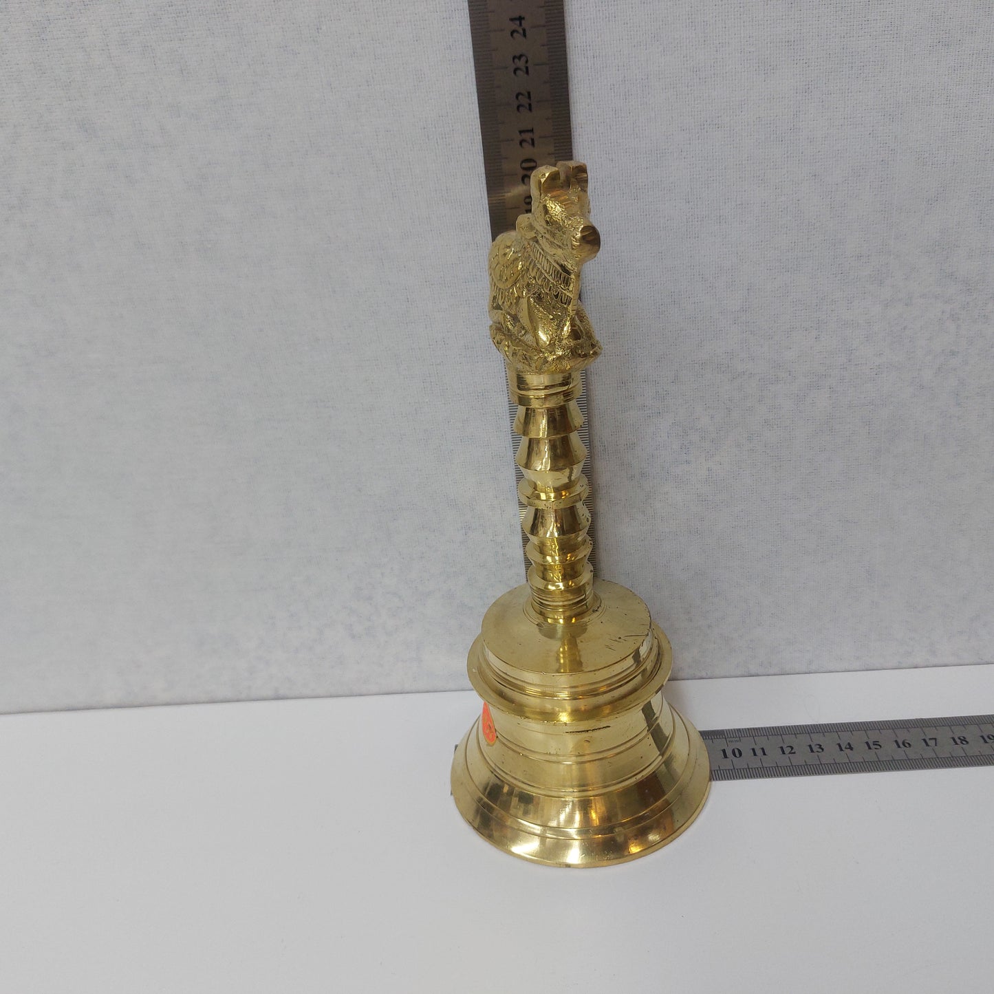 Brass Pooja Bell with Nandhi / Brass Prayer Bell with Nandhi /