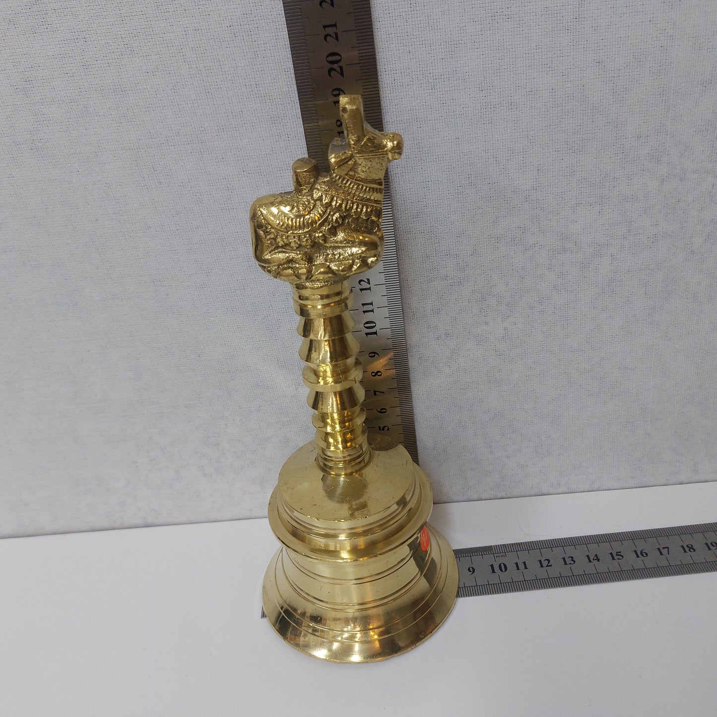 Brass Pooja Bell with Nandhi / Brass Prayer Bell with Nandhi /