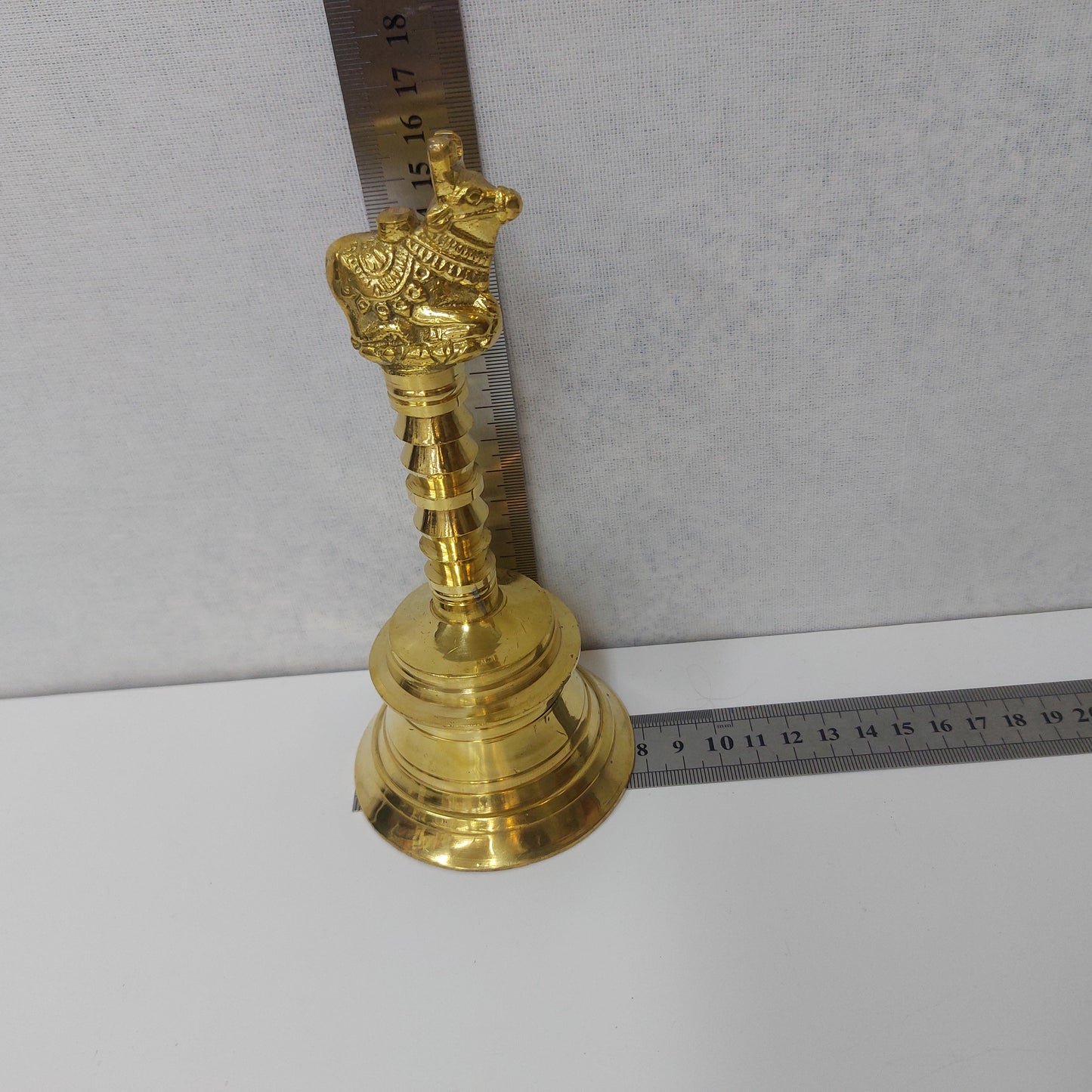Brass Pooja Bell with Nandhi / Brass Prayer Bell with Nandhi /