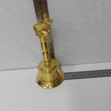 Brass Pooja Bell with Nandhi / Brass Prayer Bell with Nandhi /