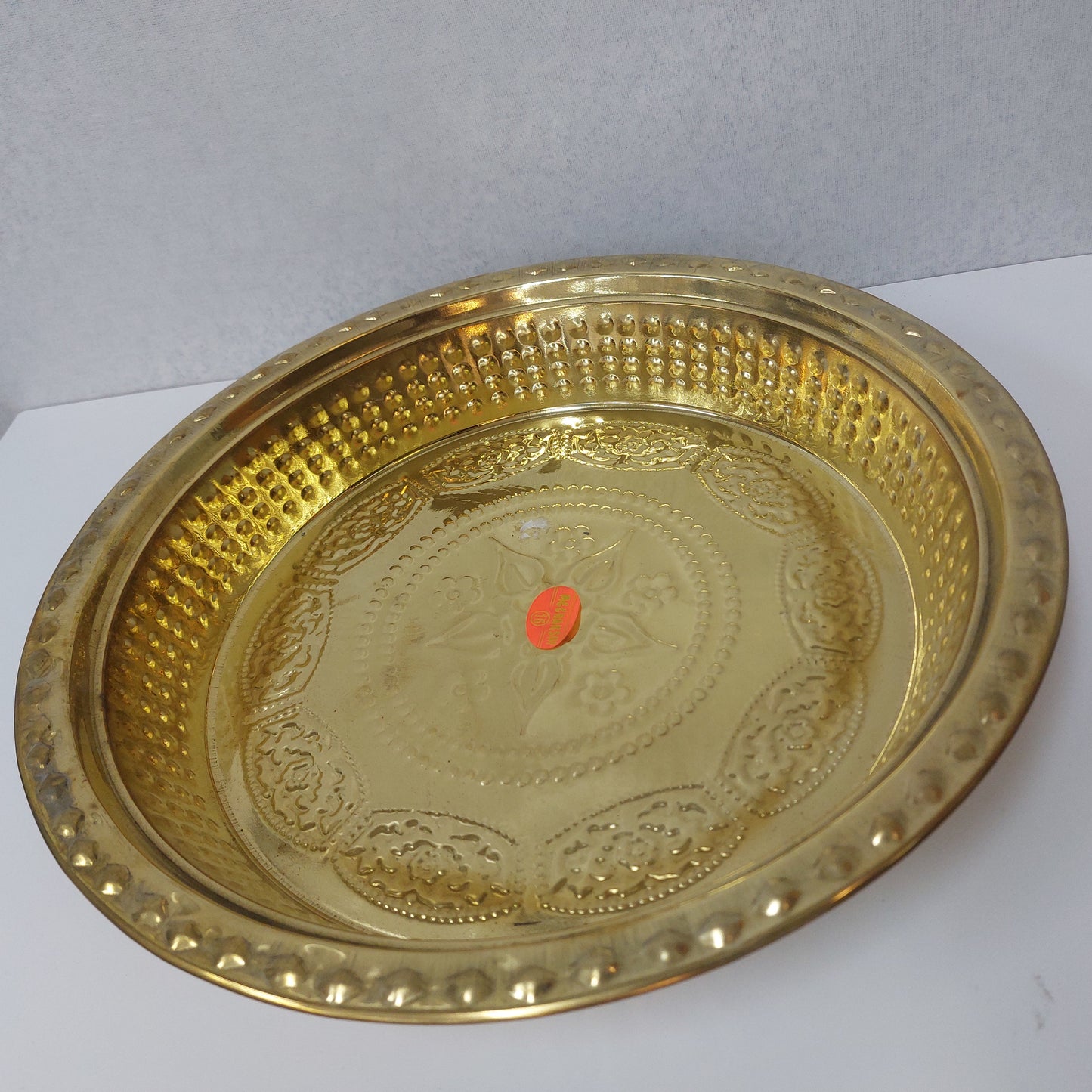 Brass Pooja Plate with Floral Design / Brass Bedding Plate / Brass Fancy Parath / Brass Design Seer Thattu