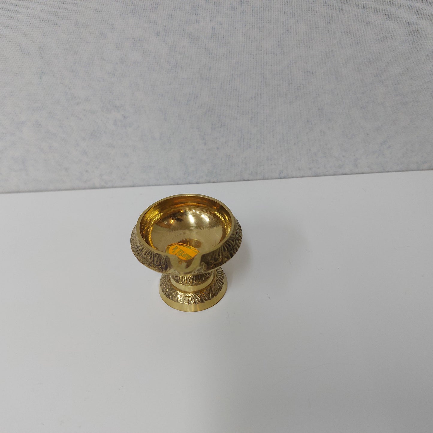 Brass Kubera Deepam with Stand Single Face / Brass Vilakku with Stand