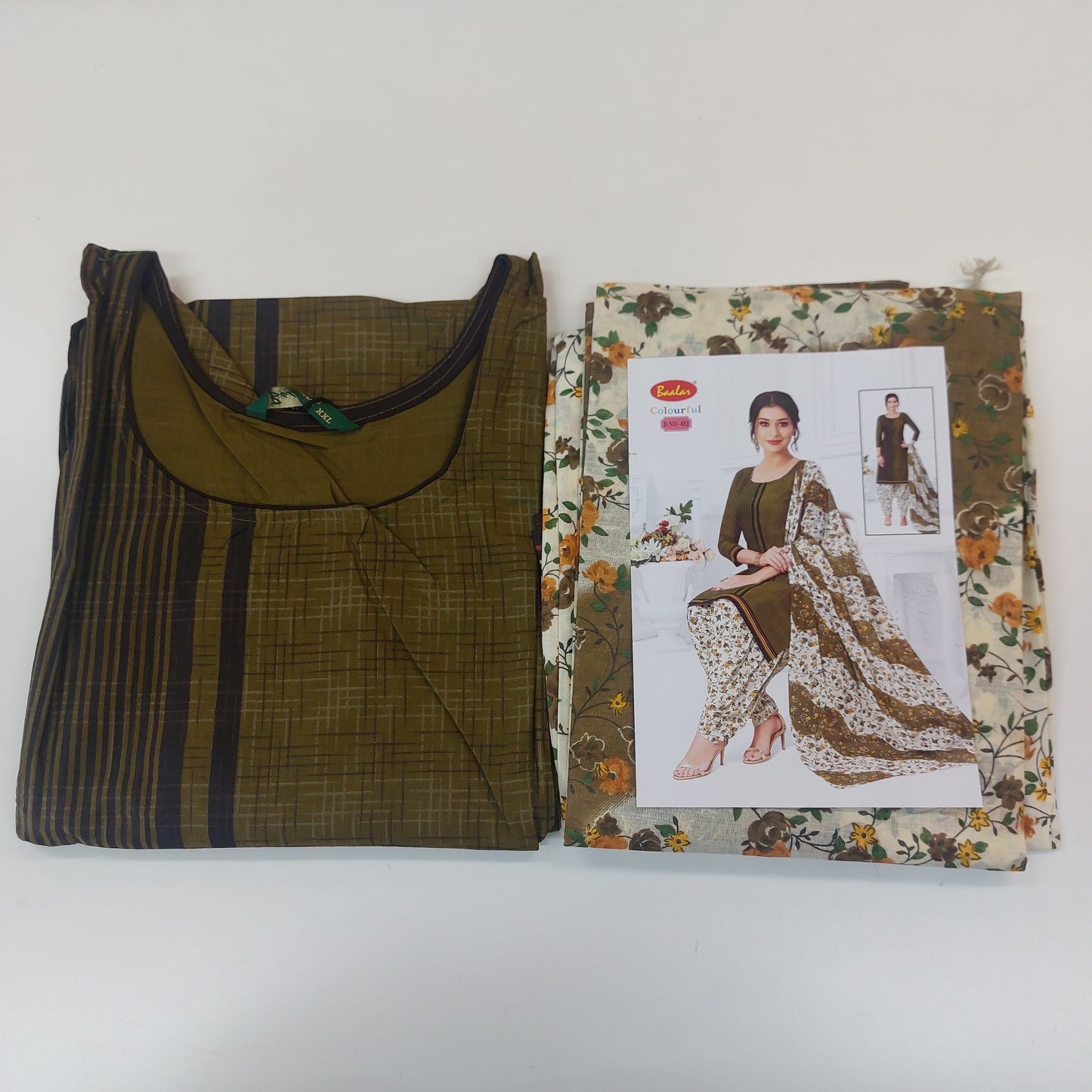 Baalar Colourful Pure Cotton Readymade Punjabi Suit / Salwar Suit.
