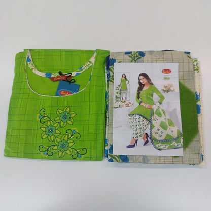 Baalar Colourful Pure Cotton Readymade Punjabi Suit / Salwar Suit.
