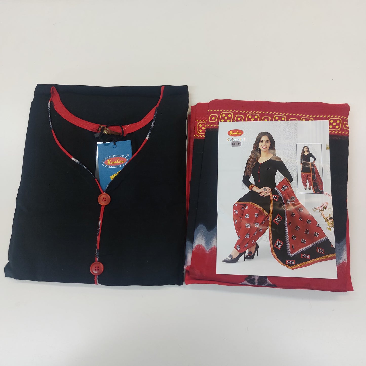 Baalar Colourful Pure Cotton Readymade Punjabi Suit / Salwar Suit.