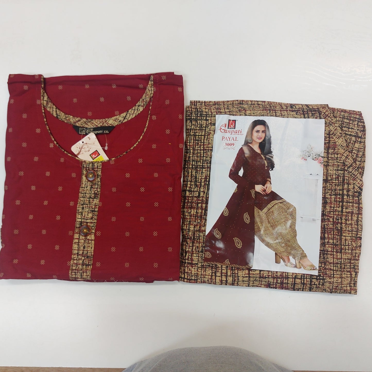 Ganpati Readymade Cotton Punjabi Siuts (Payal) Stiched