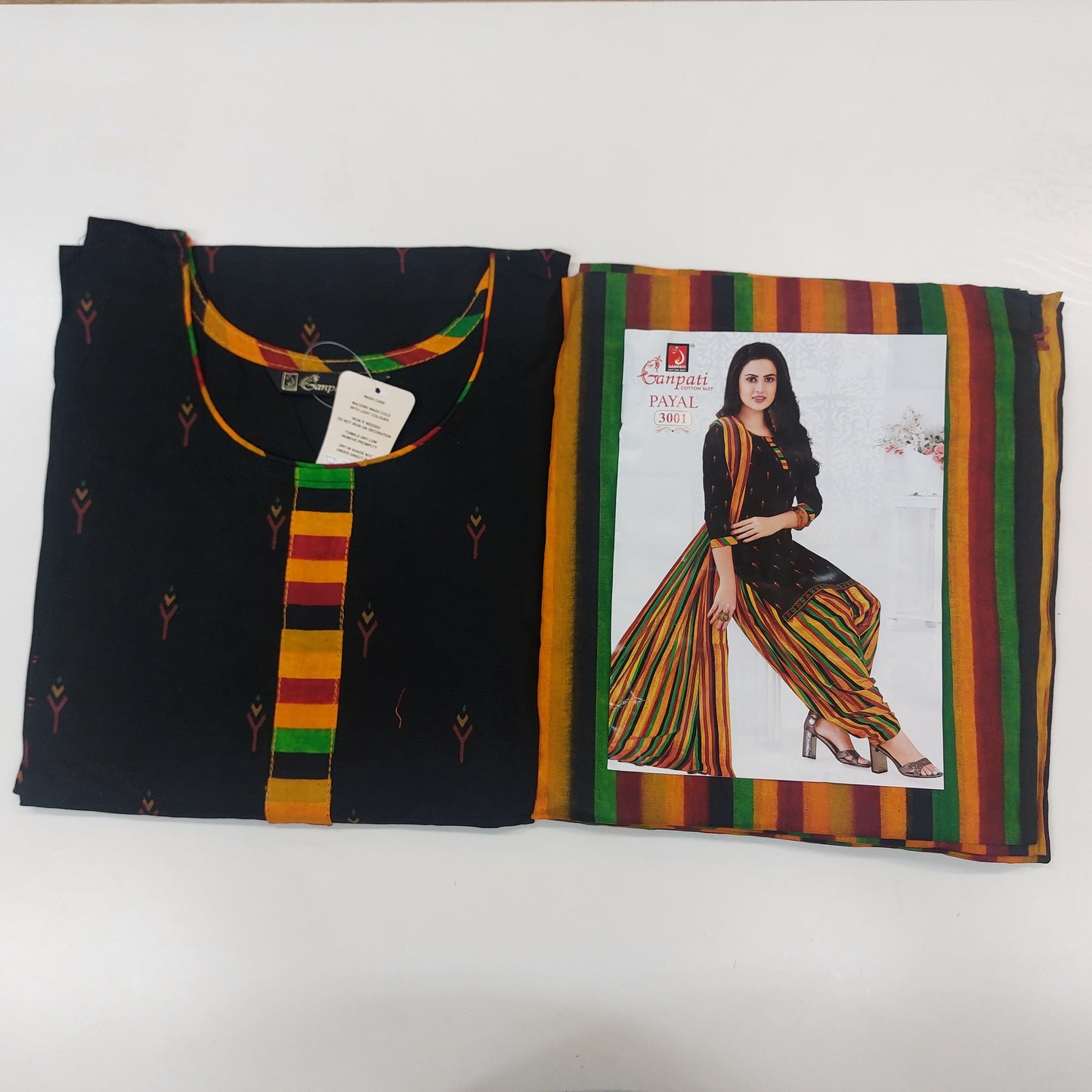 Ganpati Readymade Cotton Punjabi Siuts (Payal) Stiched