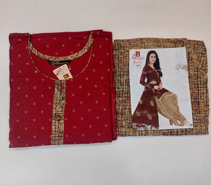 Ganpati Readymade Cotton Punjabi Siuts (Payal) Stiched