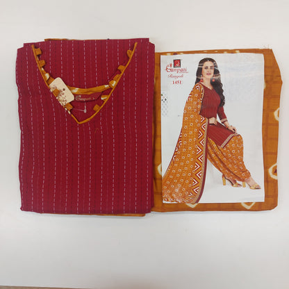 Ganpati Readymade Cotton Punjabi Siuts (Rangoli) Stiched
