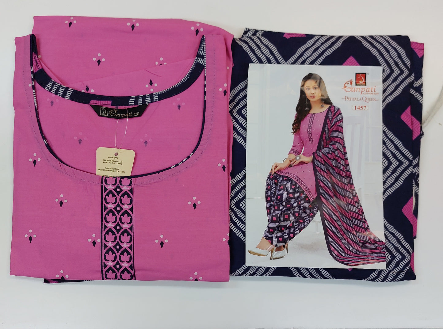 Ganpati Readymade Cotton Punjabi Siuts (Patiyala Queen) Stiched