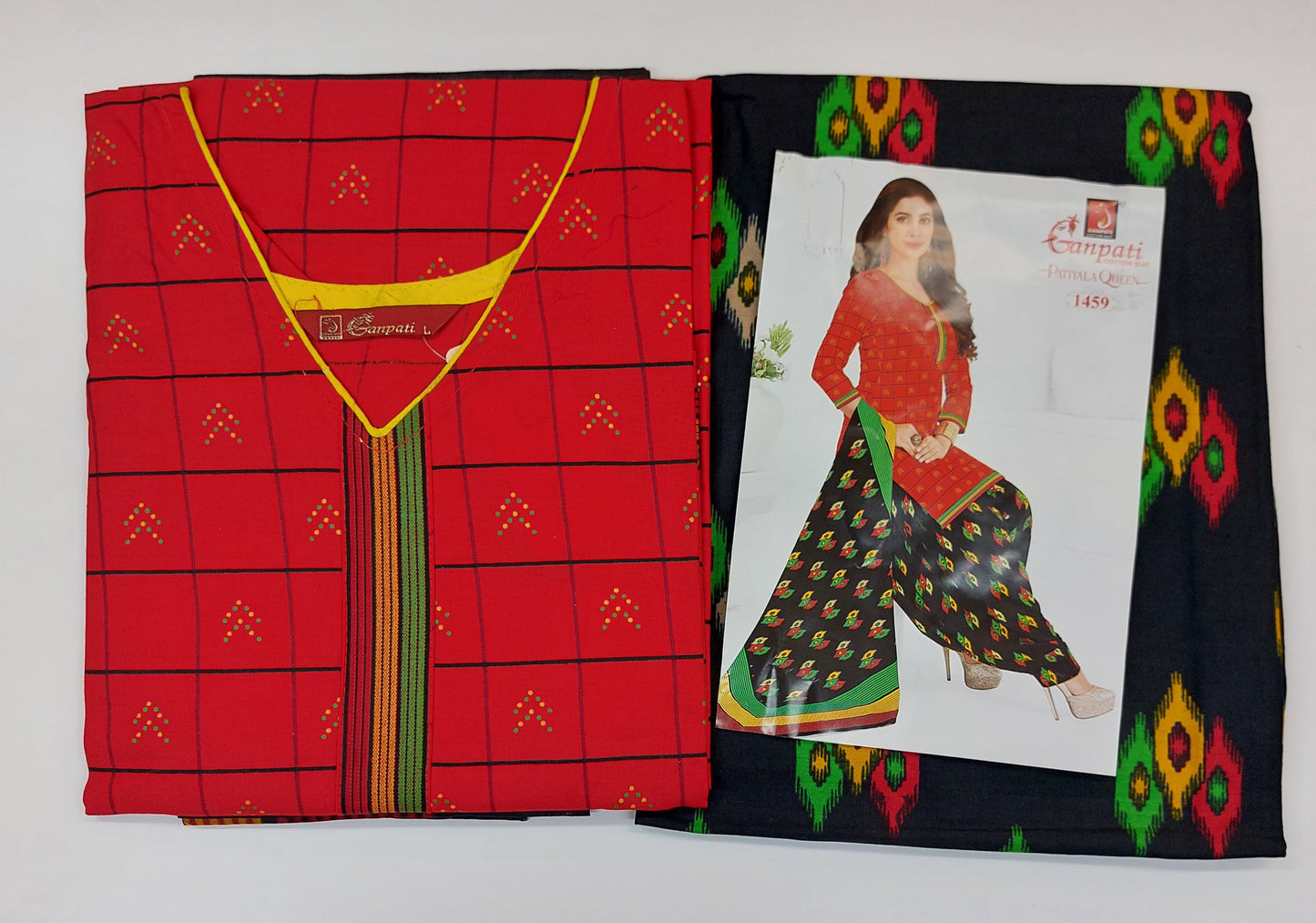 Ganpati Readymade Cotton Punjabi Siuts (Patiyala Queen) Stiched
