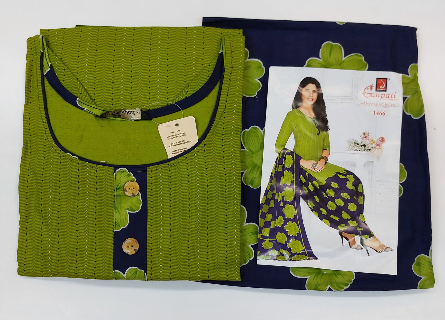 Ganpati Readymade Cotton Punjabi Siuts (Patiyala Queen) Stiched
