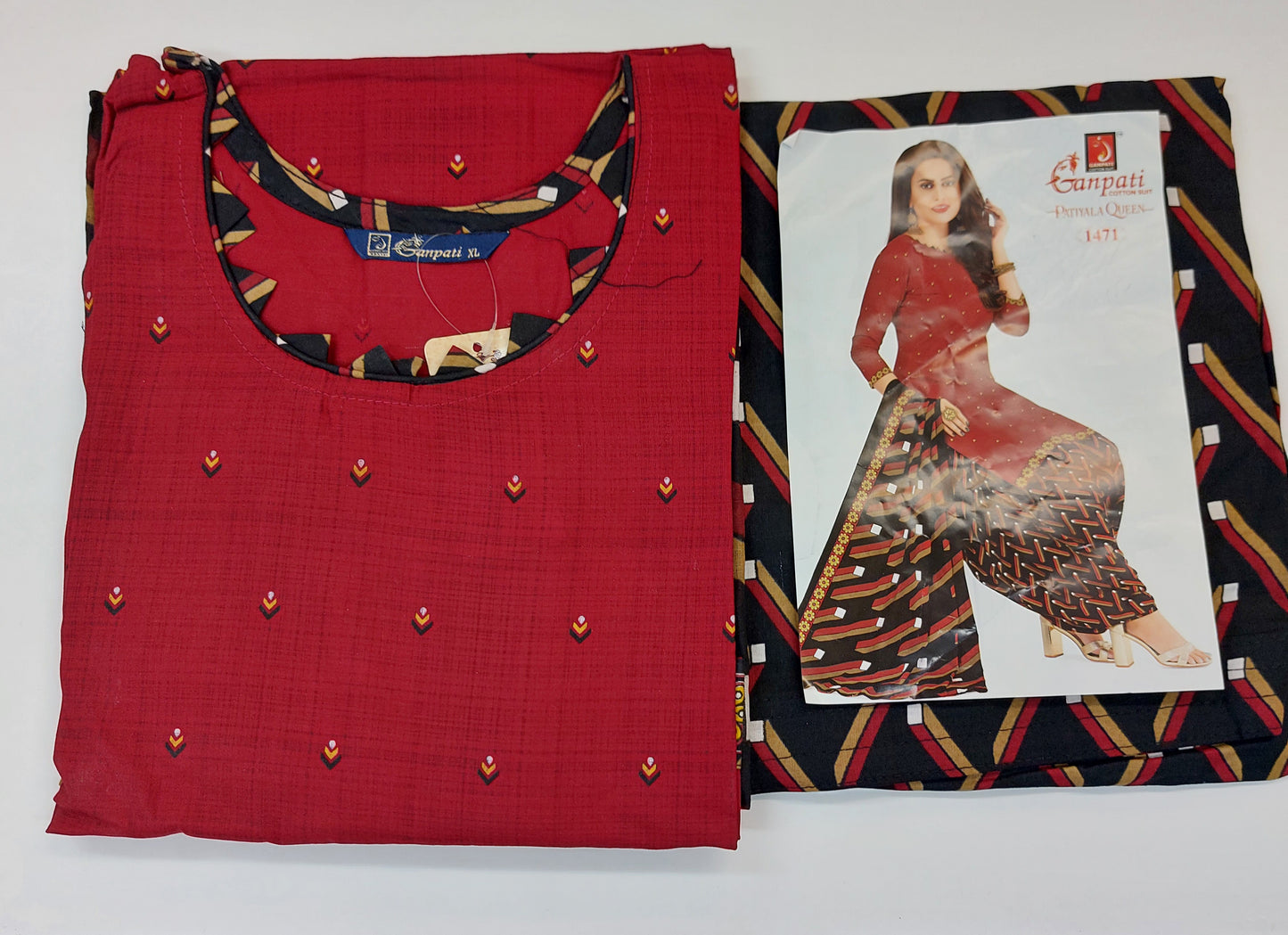 Ganpati Readymade Cotton Punjabi Siuts (Patiyala Queen) Stiched