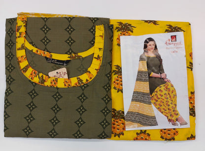 Ganpati Readymade Cotton Punjabi Siuts (Patiyala Queen) Stiched