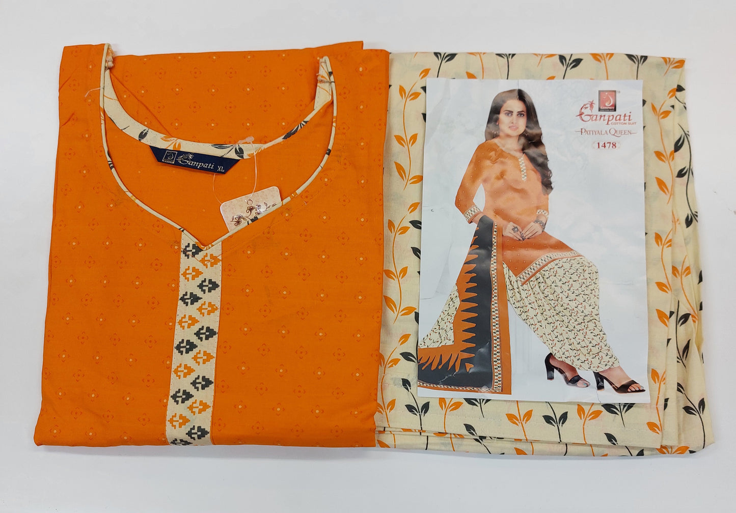 Ganpati Readymade Cotton Punjabi Siuts (Patiyala Queen) Stiched