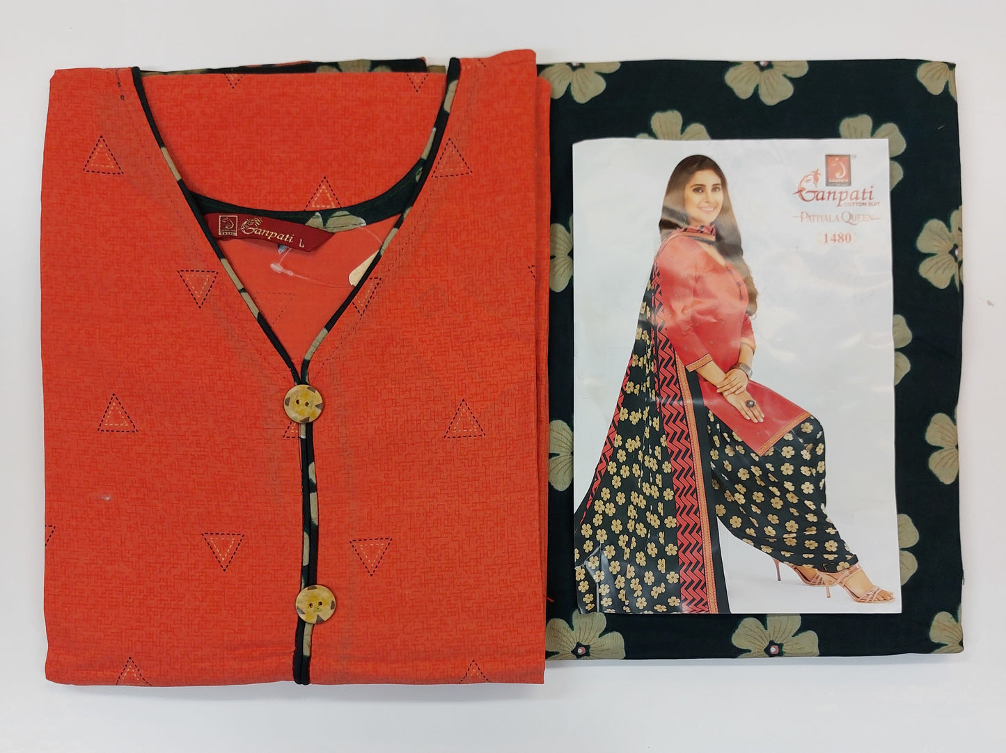 Ganpati Readymade Cotton Punjabi Siuts (Patiyala Queen) Stiched