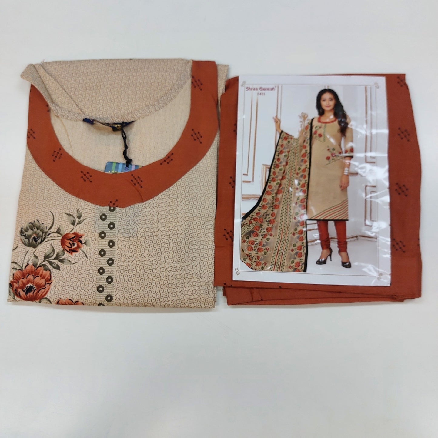Shree Ganesh Pure Cotton Readymade Punjabi Suit / Salwar Suit.