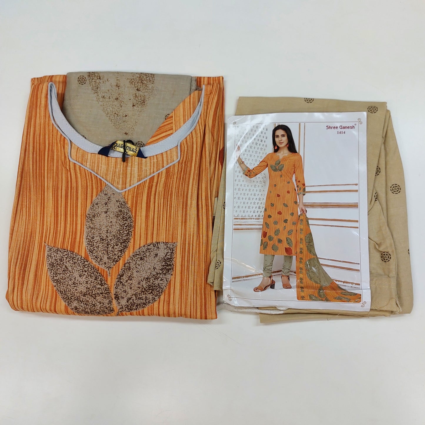 Shree Ganesh Pure Cotton Readymade Punjabi Suit / Salwar Suit.