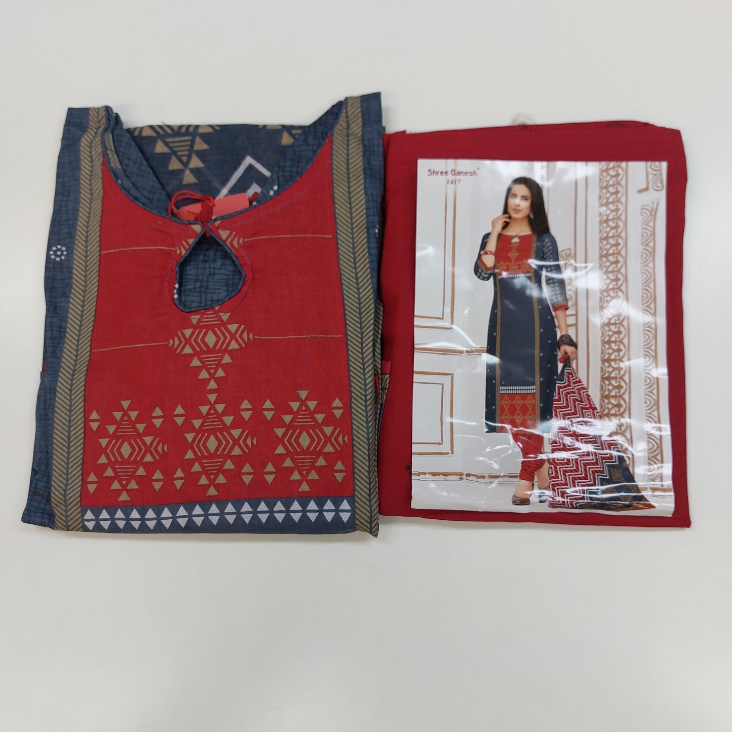 Shree Ganesh Pure Cotton Readymade Punjabi Suit / Salwar Suit.