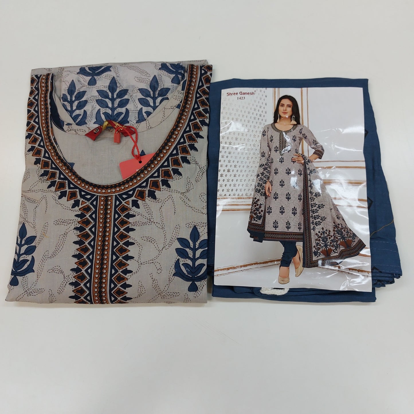 Shree Ganesh Pure Cotton Readymade Punjabi Suit / Salwar Suit.