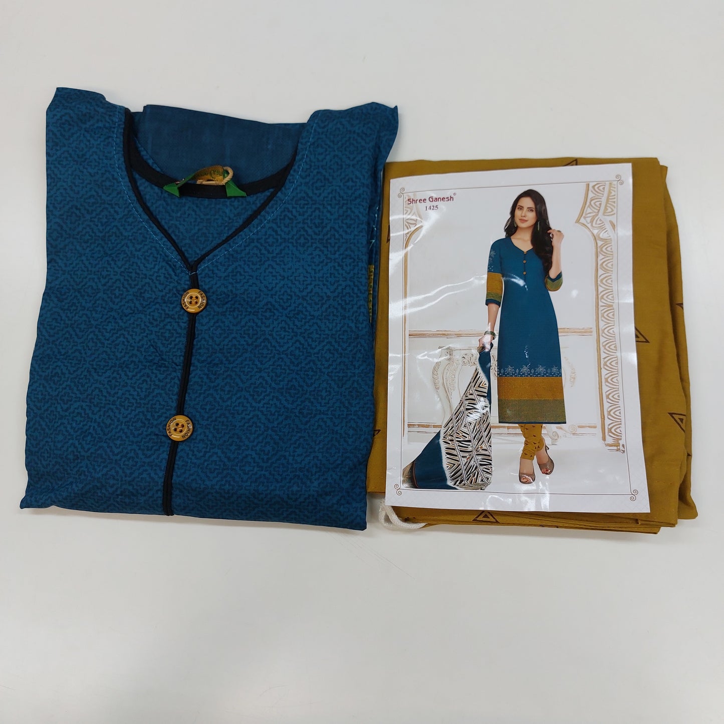 Shree Ganesh Pure Cotton Readymade Punjabi Suit / Salwar Suit.