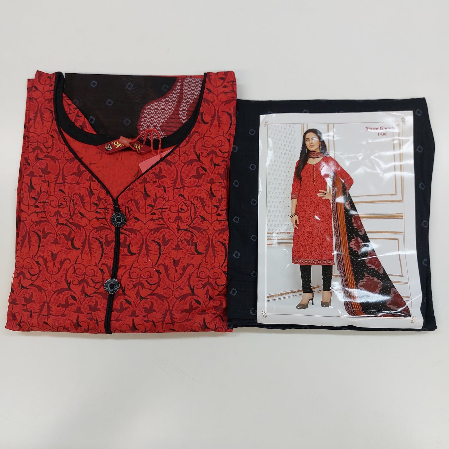 Shree Ganesh Pure Cotton Readymade Punjabi Suit / Salwar Suit.