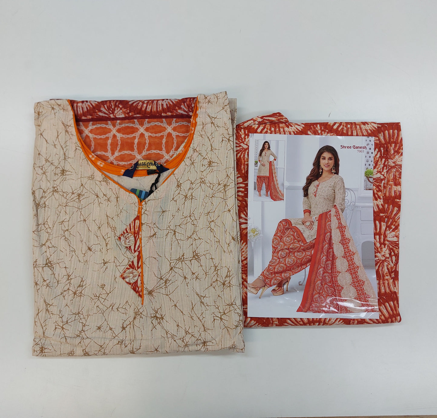 Shree Ganesh Pure Cotton Readymade Punjabi Suit / Salwar Suit.