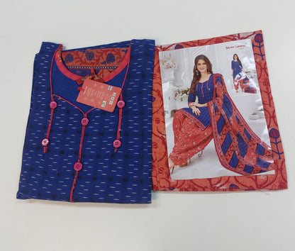 Shree Ganesh Pure Cotton Readymade Punjabi Suit / Salwar Suit.