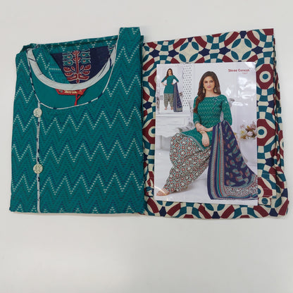 Shree Ganesh Pure Cotton Readymade Punjabi Suit / Salwar Suit.