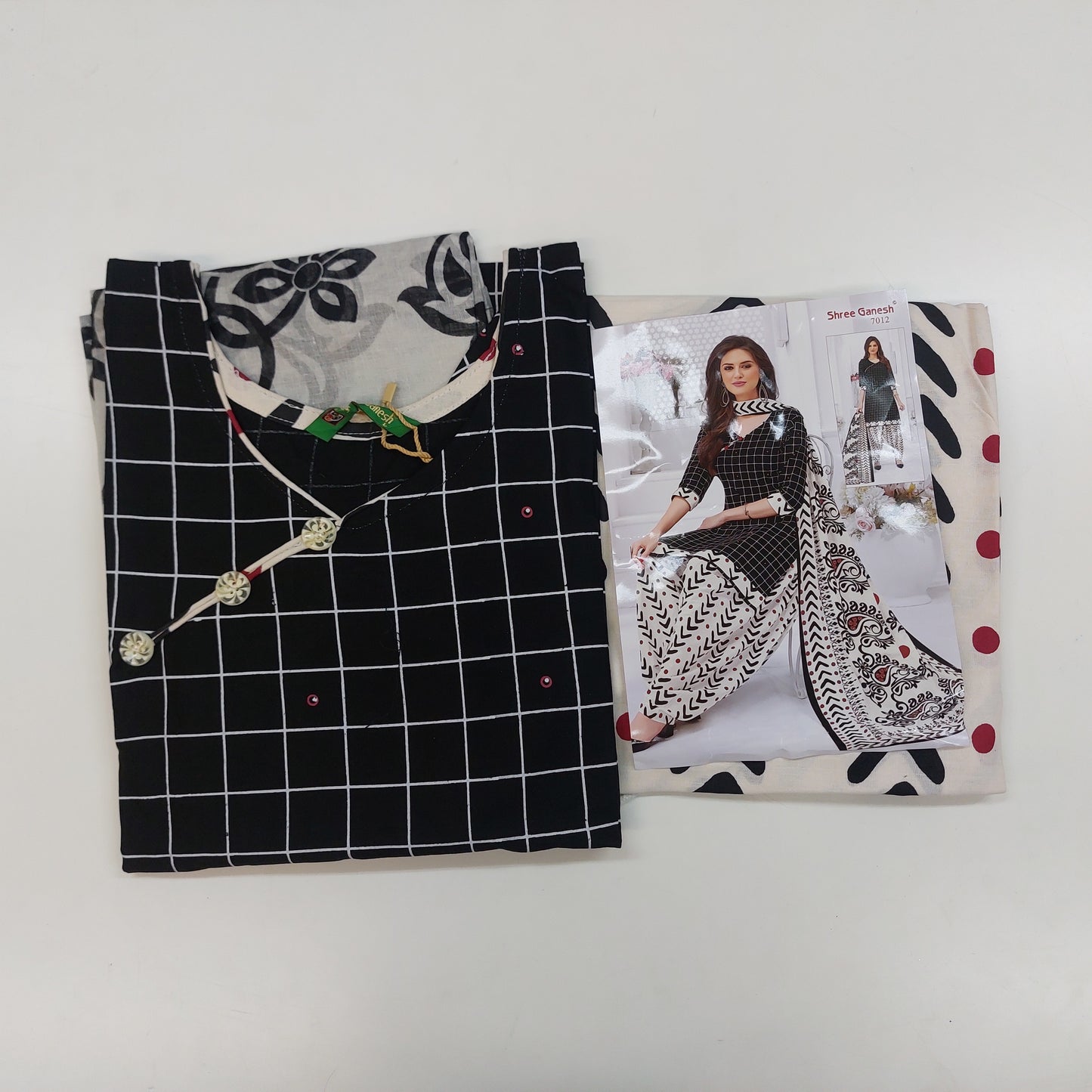 Shree Ganesh Pure Cotton Readymade Punjabi Suit / Salwar Suit.