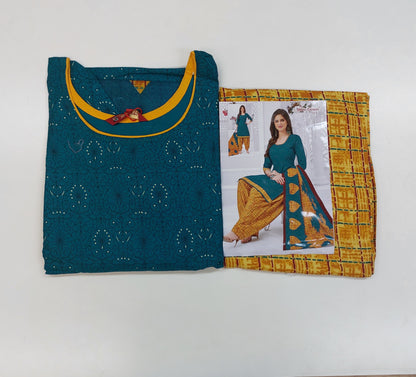 Shree Ganesh Pure Cotton Readymade Punjabi Suit / Salwar Suit.