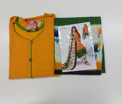 Shree Ganesh Pure Cotton Readymade Punjabi Suit / Salwar Suit.
