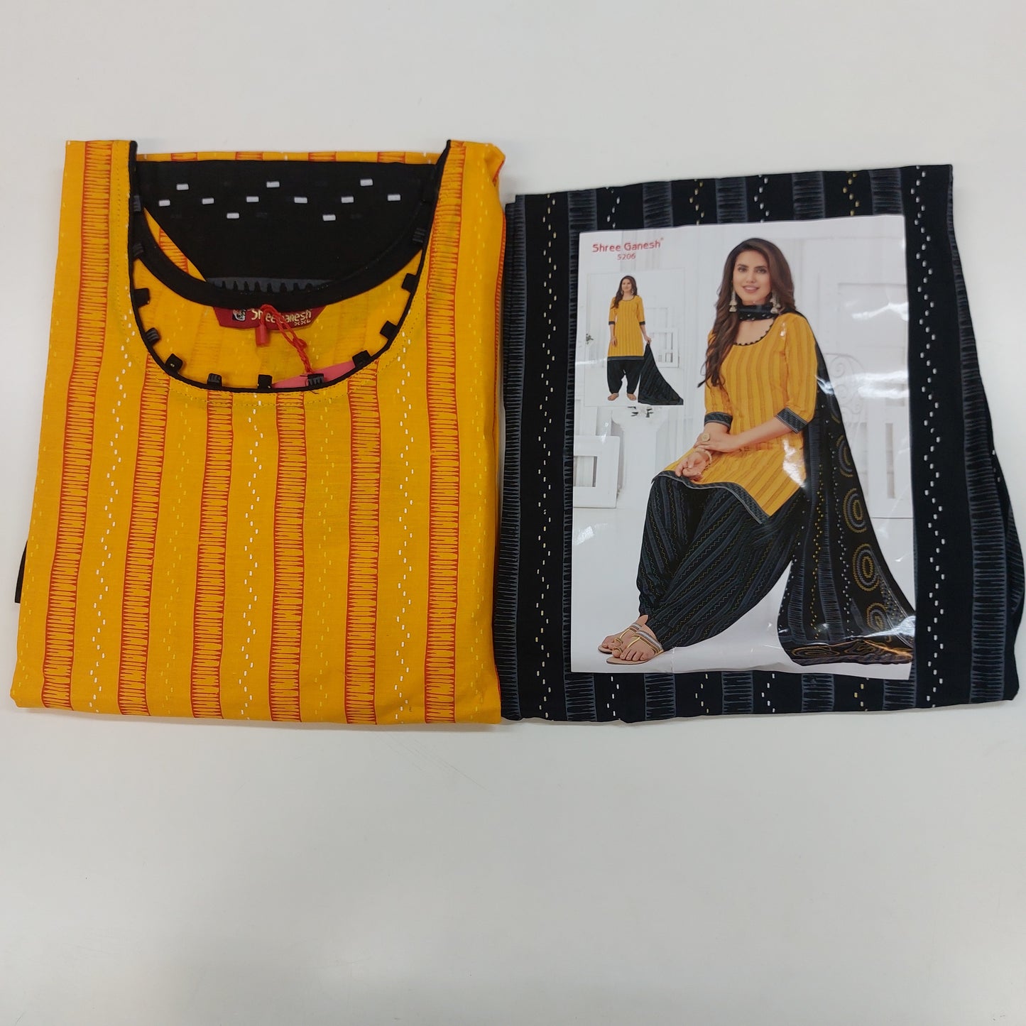 Shree Ganesh Pure Cotton Readymade Punjabi Suit / Salwar Suit.