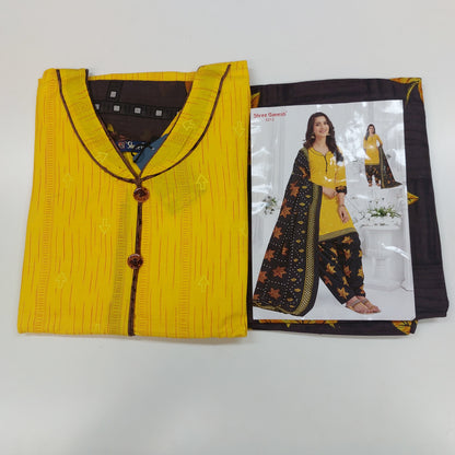 Shree Ganesh Pure Cotton Readymade Punjabi Suit / Salwar Suit.