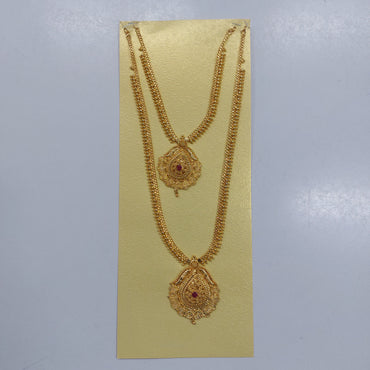 Women  Imitation Jewelry Indian Gold Plated Combo set / Gold Plated Covering  Haram Combo Set