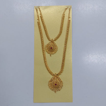 Women  Imitation Jewelry Indian Gold Plated Combo set / Gold Plated Covering  Haram Combo Set