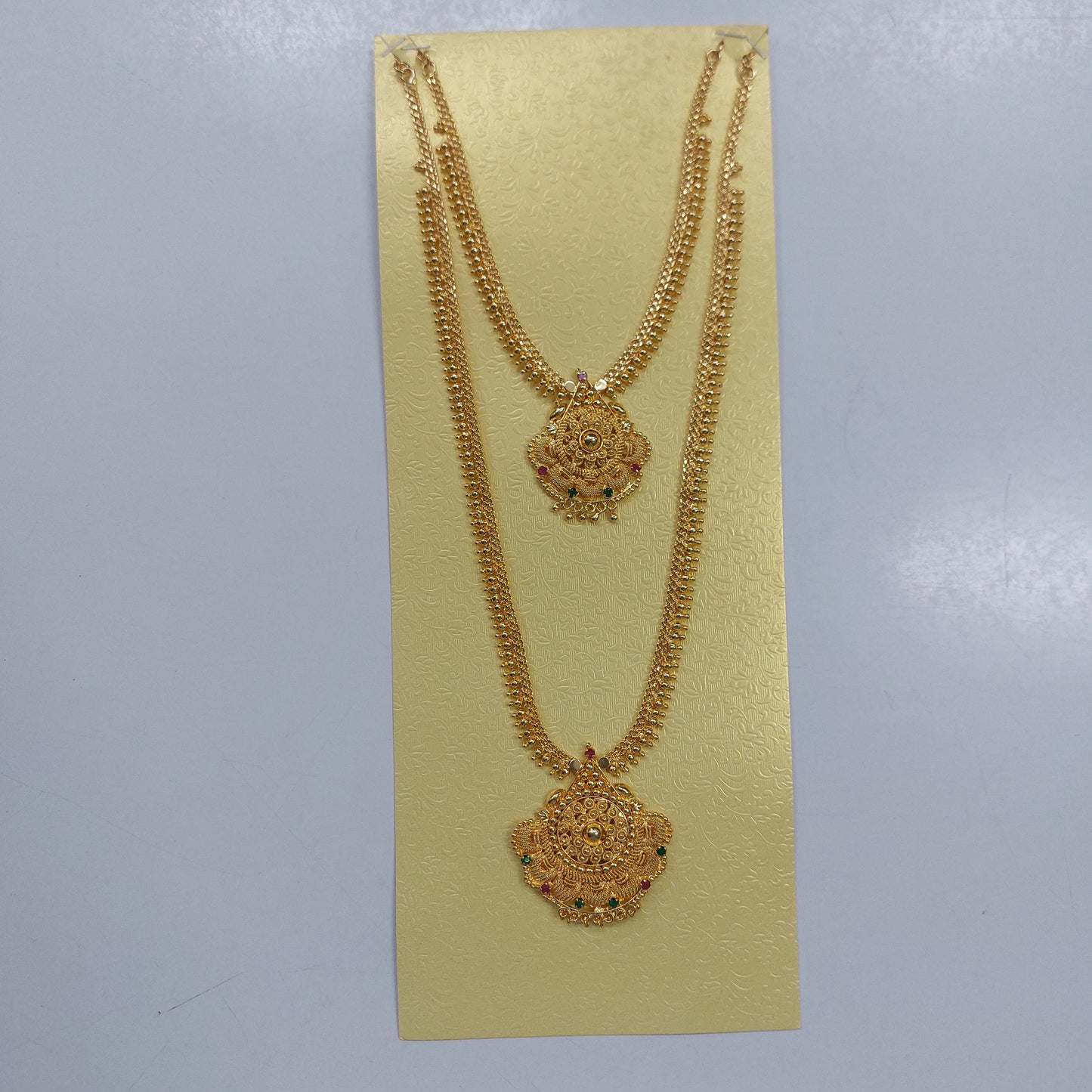 Women  Imitation Jewelry Indian Gold Plated Combo set / Gold Plated Covering  Haram Combo Set